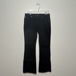 Forgotten Saints Black Denim Low Rise Button Fly Boot Cut Jeans Womens Size‎ 30